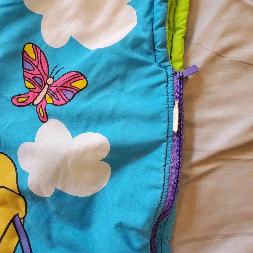 Vintage 90s Disney‎ Winnie The Pooh Kids Small Sleeping Bag 30.5 Inches Long